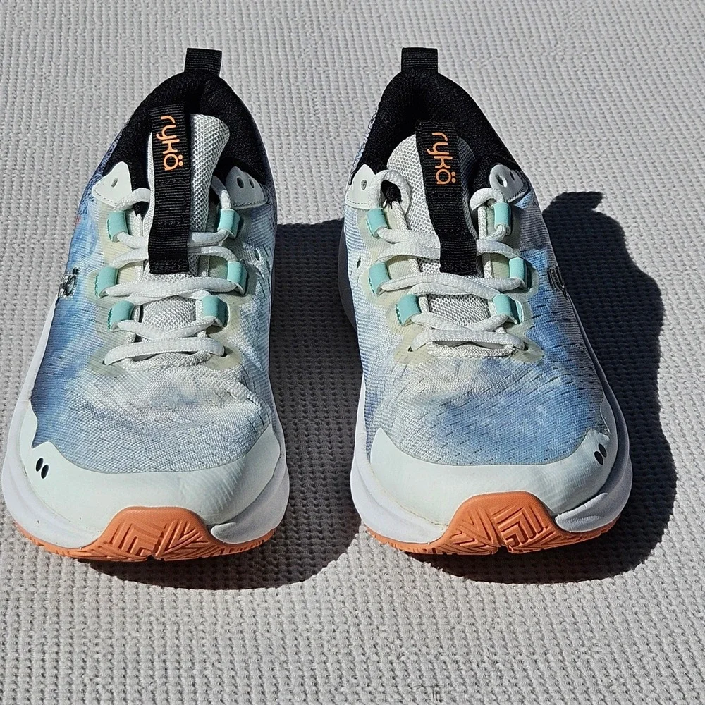 Ryka No Limit Womens Training Shoes Blue White RE-ZORB LITE Size 6.5 M